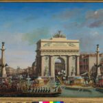 L’Empereur Napoléon 1er préside la régate à Venise, 2 décembre 1807 BORSATO Giuseppe (Venise 1771 – Venise 1849)