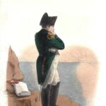 Napoléon à Sainte-Hélène, gravure en couleurs (inv. 34/2599)